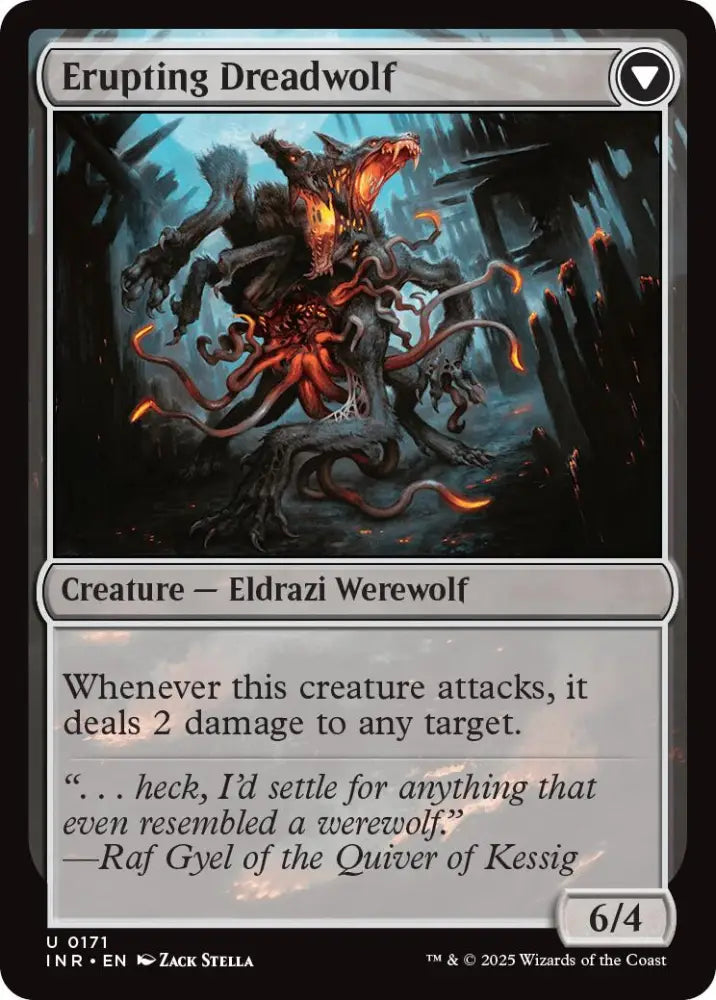 Smoldering Werewolf // Erupting Dreadwolf [Innistrad Remastered] - MTG Single