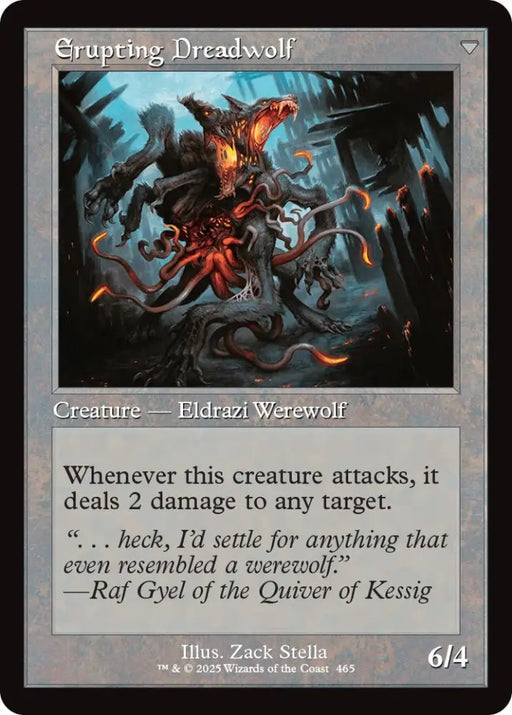 Smoldering Werewolf // Erupting Dreadwolf (Retro Frame) [Innistrad Remastered] - MTG Single