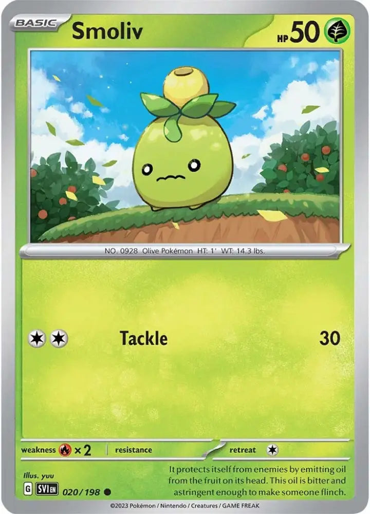 Smoliv (020/198) [Scarlet & Violet: Base Set] - Pokemon Single