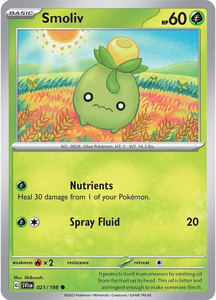 Smoliv (021/198) [Scarlet & Violet: Base Set] - Pokemon Single
