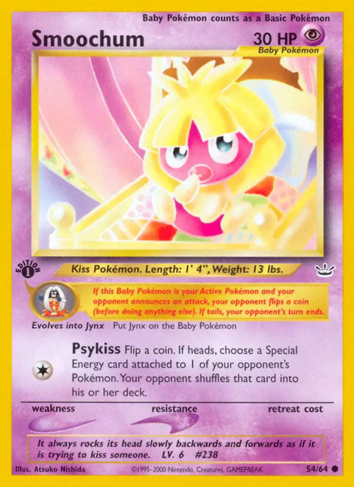 Smoochum (54/64) [Neo Revelation 1st Edition] - Pokemon Single
