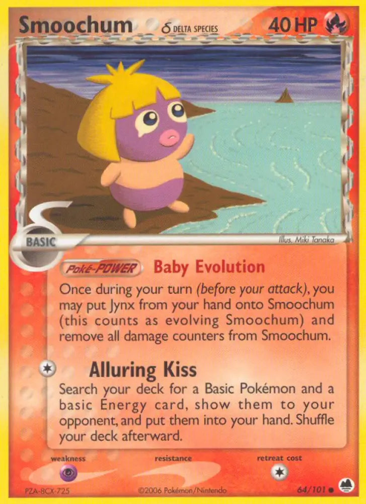Smoochum (64/101) (Delta Species) [EX: Dragon Frontiers] - Pokemon Single