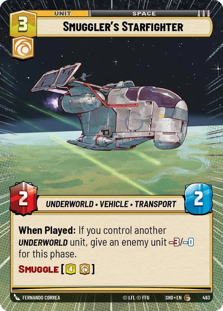 Smuggler’s Starfighter (Hyperspace) (483) [Shadows of the Galaxy] - Star Wars: Unlimited Single