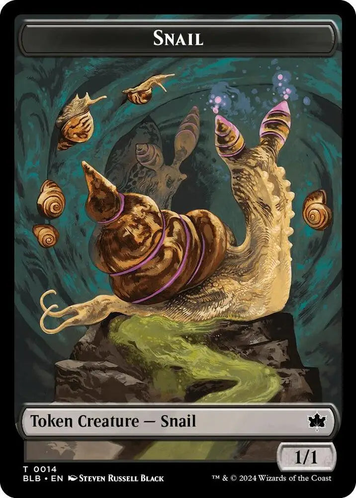 Snail // Thundertrap Trainer Double-Sided Token (14 // 9) [Bloomburrow]