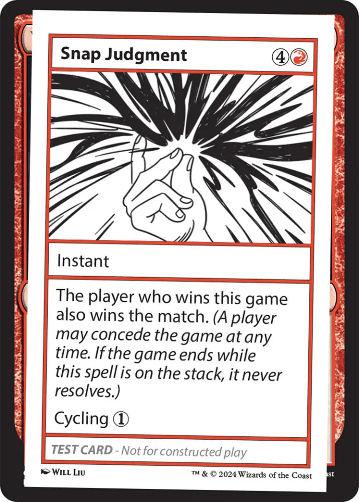 Snap Judgment [Mystery Booster 2 Playtest Cards] - MTG Single