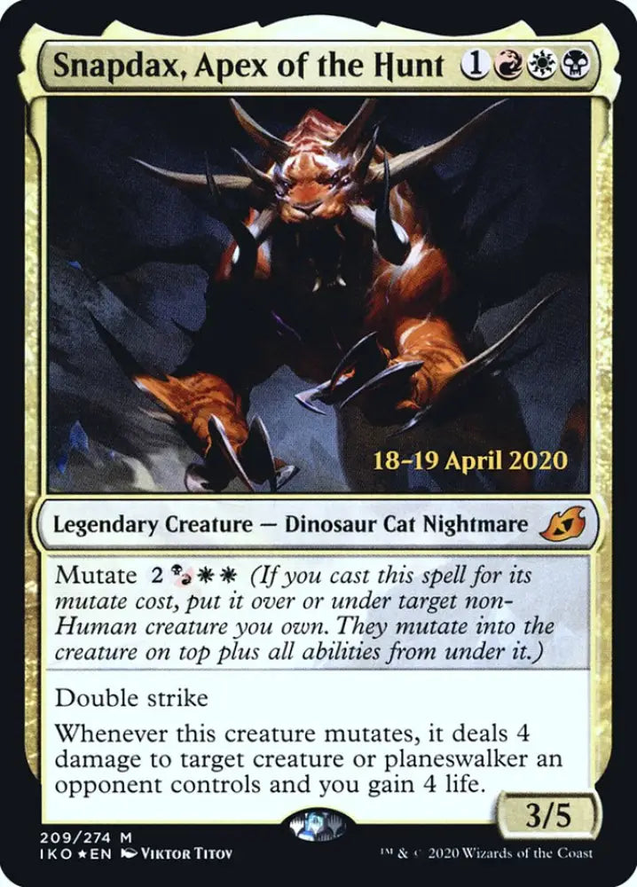 Snapdax Apex of the Hunt [Ikoria: Lair of Behemoths Prerelease Promos] - MTG Single
