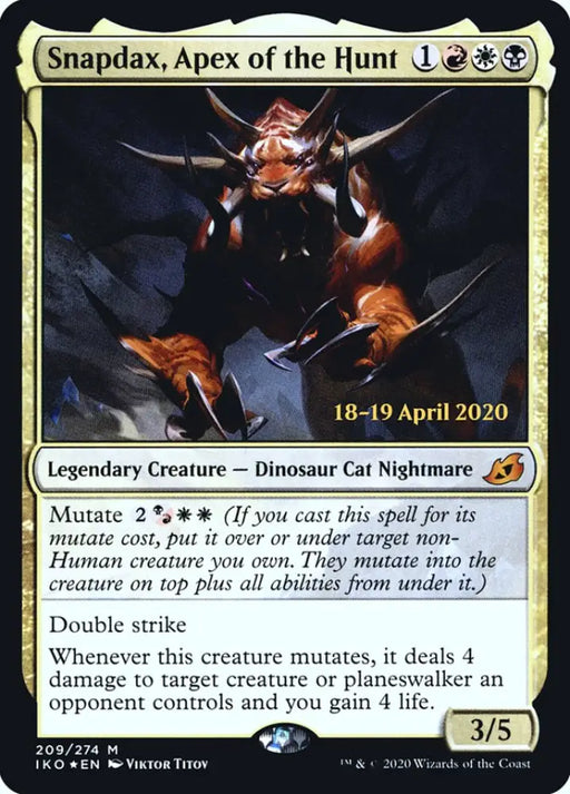 Snapdax Apex of the Hunt [Ikoria: Lair of Behemoths Prerelease Promos] - MTG Single