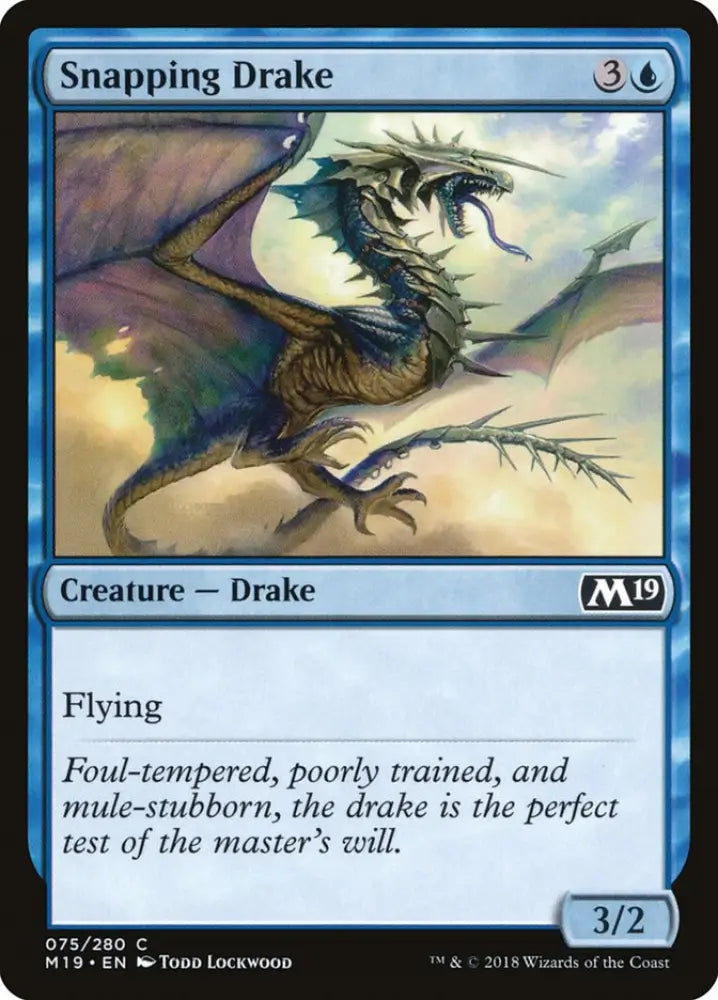 Snapping Drake [Core Set 2019] - MTG Single