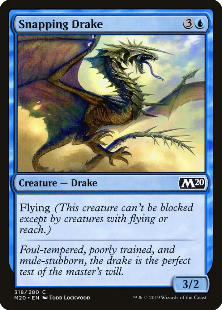 Snapping Drake [Core Set 2020] - MTG Single