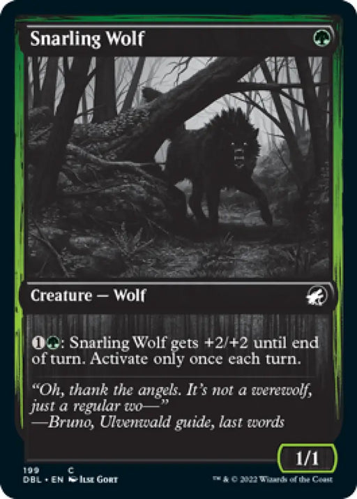 Snarling Wolf (199) [Innistrad: Double Feature] - MTG Single