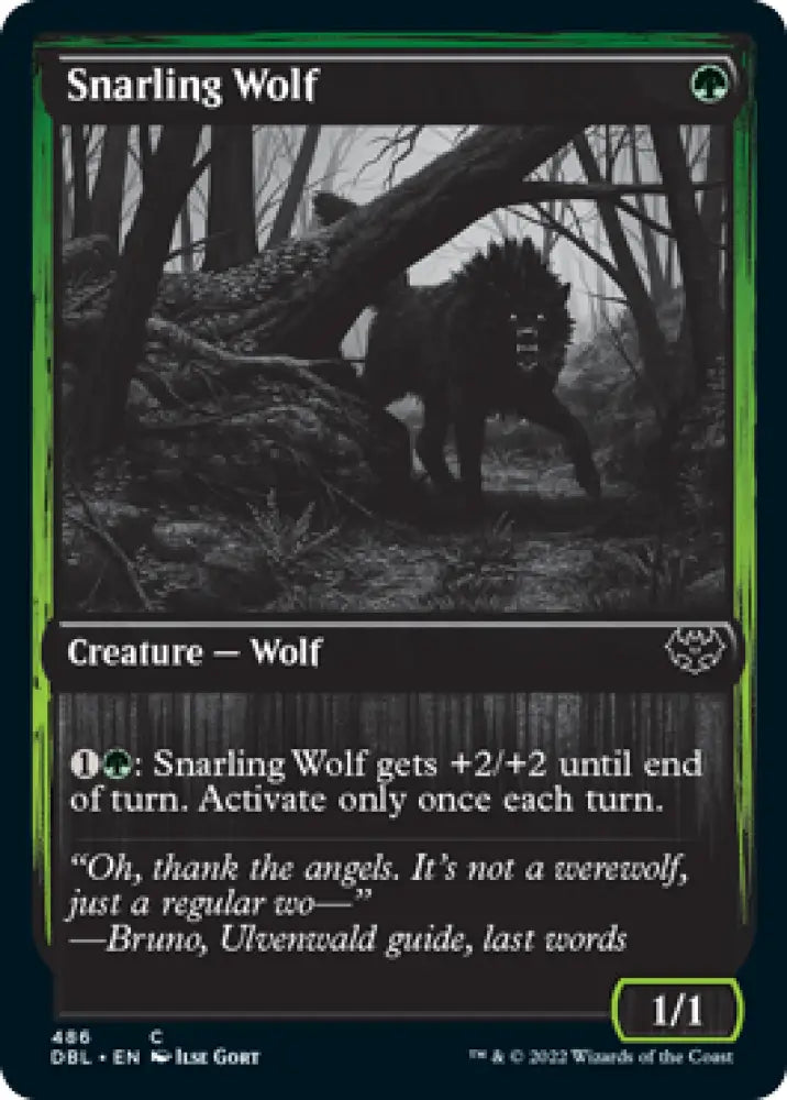 Snarling Wolf (486) [Innistrad: Double Feature] - MTG Single