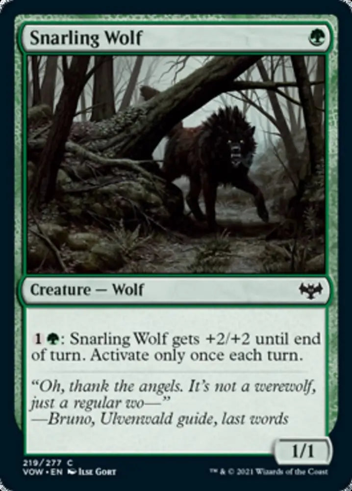 Snarling Wolf [Innistrad: Crimson Vow] - MTG Single