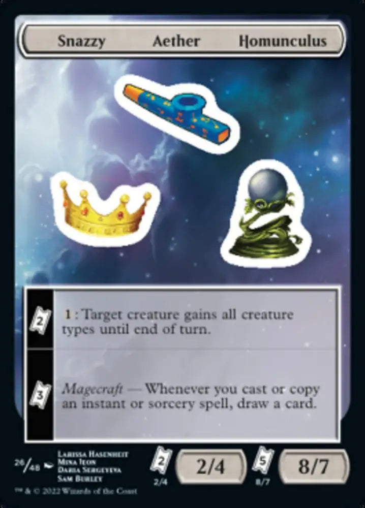 Snazzy Aether Homunculus [Unfinity Stickers] - MTG Single