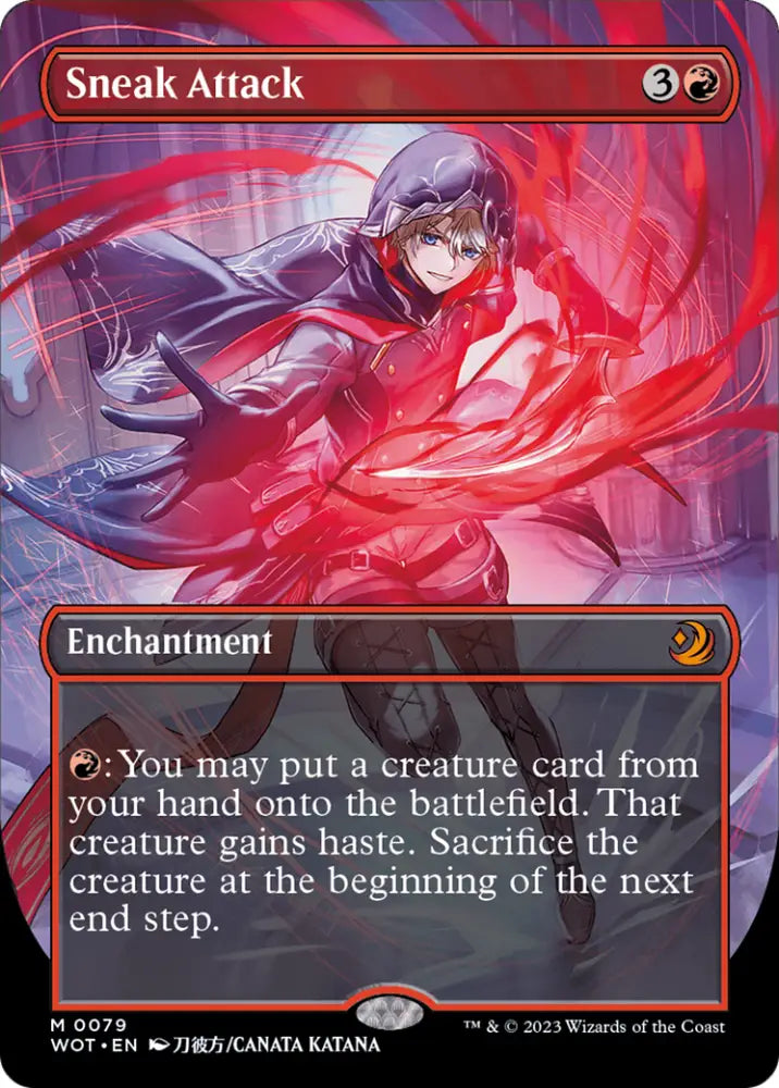 Sneak Attack (Anime Borderless) [Wilds of Eldraine: Enchanting Tales] - MTG Single