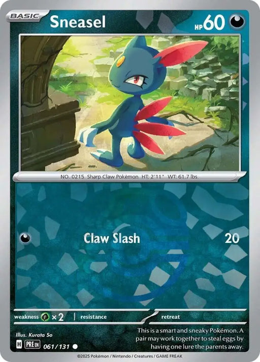 Sneasel (061/131) (Master Ball Pattern) [Scarlet & Violet: Prismatic Evolutions] - Pokemon Single