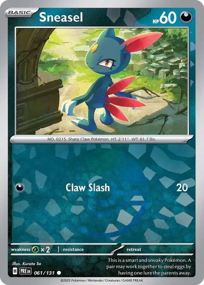 Sneasel (061/131) (Poke Ball Pattern) [Scarlet & Violet: Prismatic Evolutions] - Pokemon Single