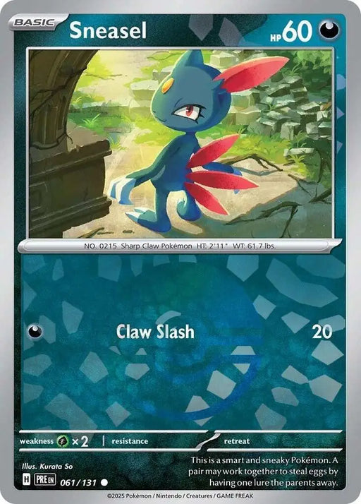 Sneasel (061/131) (Poke Ball Pattern) [Scarlet & Violet: Prismatic Evolutions] - Pokemon Single