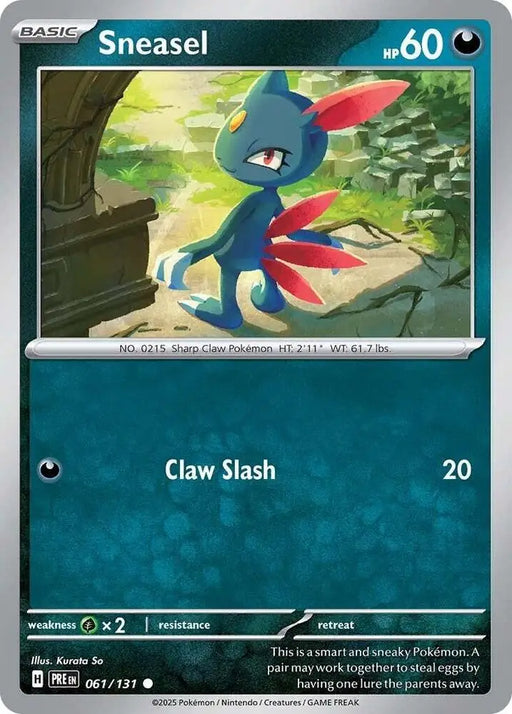 Sneasel (061/131) [Scarlet & Violet: Prismatic Evolutions] - Pokemon Single
