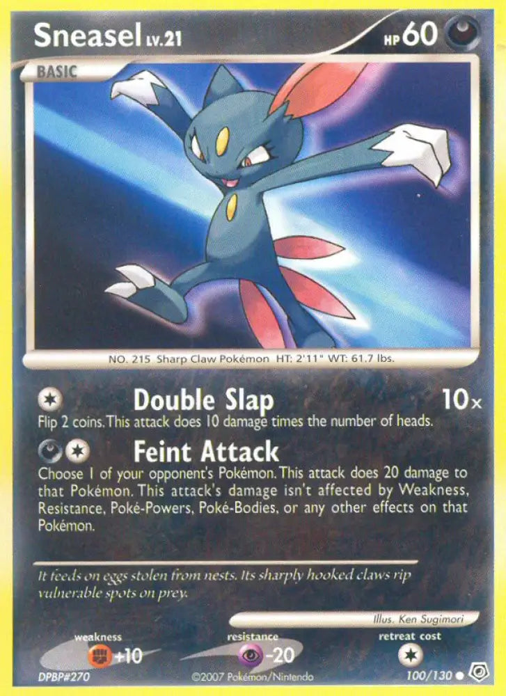 Sneasel (100/130) [Diamond & Pearl: Base Set] - Pokemon Single
