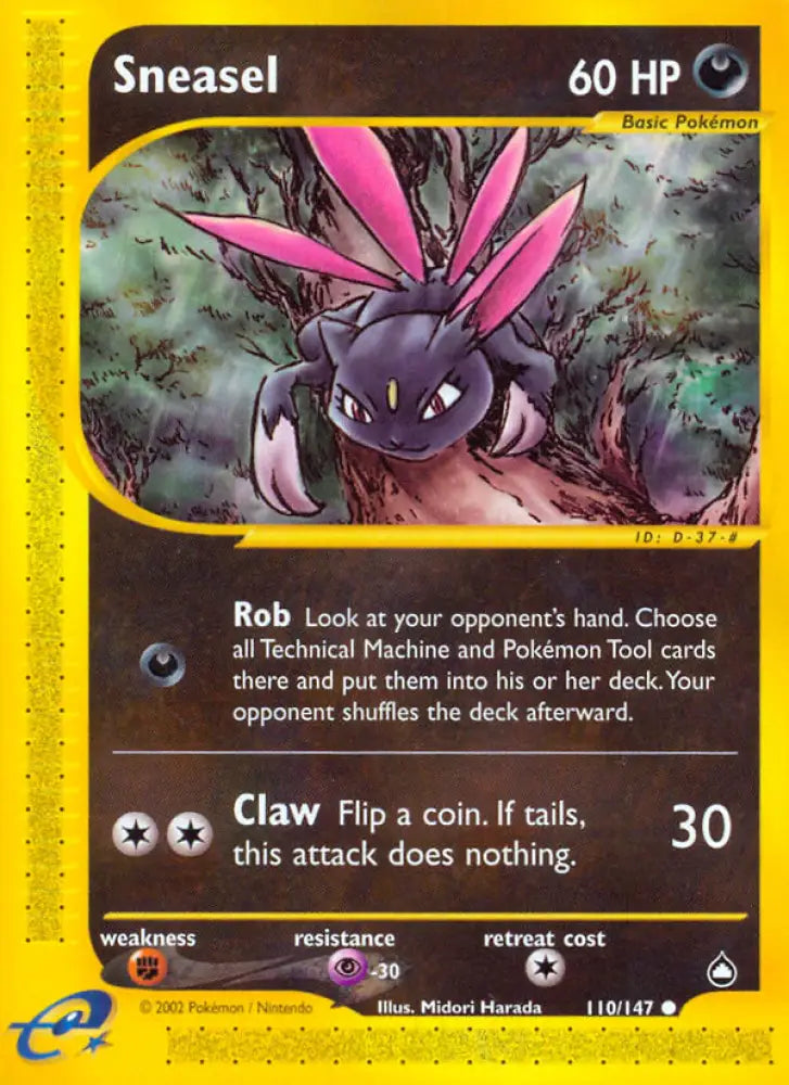 Sneasel (110/147) [Aquapolis] - Pokemon Single