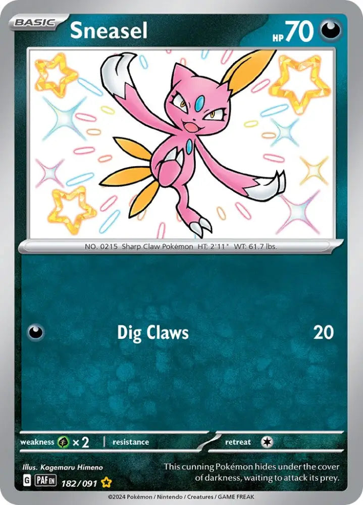 Sneasel (182/091) [Scarlet & Violet: Paldean Fates] - Pokemon Single