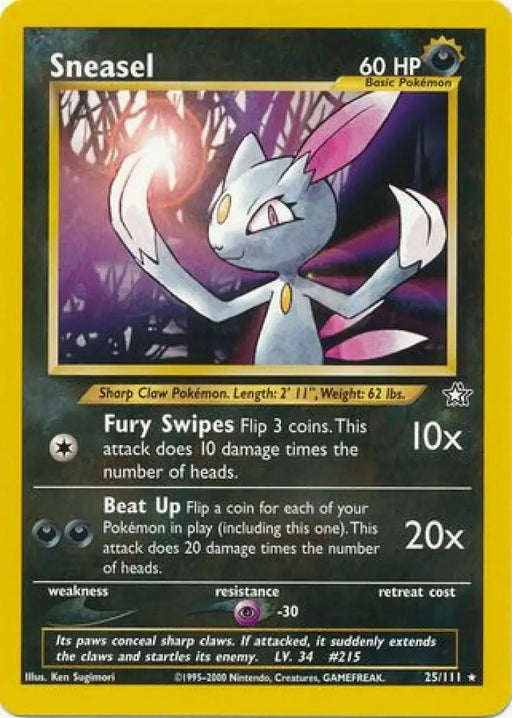Sneasel (25/111) [Neo Genesis Unlimited] - Pokemon Single