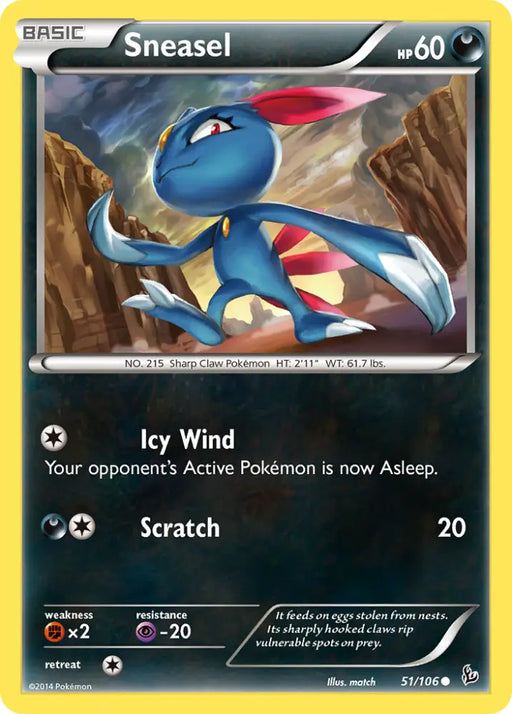 Sneasel (51/106) [XY: Flashfire] - Pokemon Single