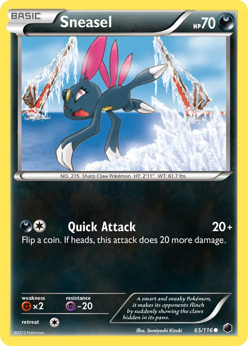 Sneasel (65/116) [Black & White: Plasma Freeze] - Pokemon Single