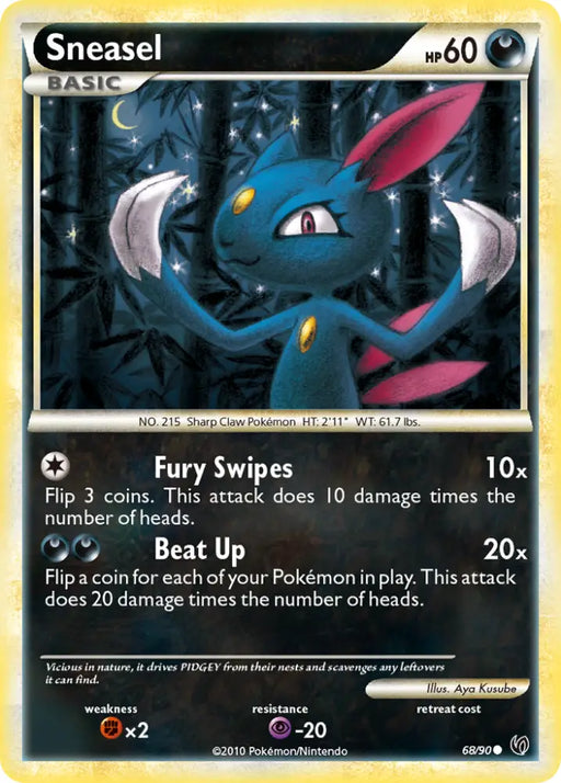 Sneasel (68/90) [HeartGold & SoulSilver: Undaunted] - Pokemon Single