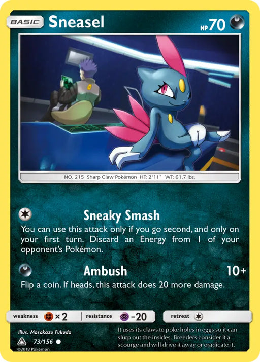 Sneasel (73/156) [Sun & Moon: Ultra Prism] - Pokemon Single