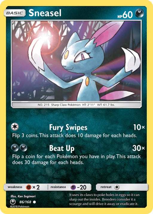 Sneasel (86/168) [Sun & Moon: Celestial Storm] - Pokemon Single