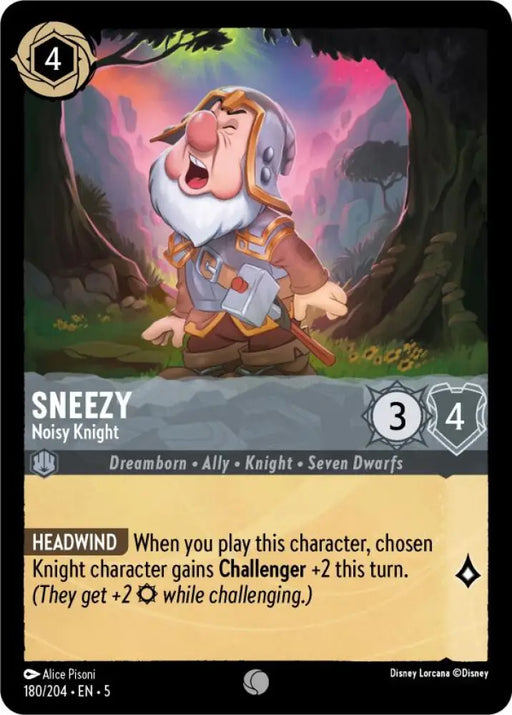 Sneezy - Noisy Knight (180/204) [Shimmering Skies] - Lorcana Single