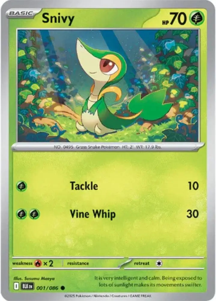 Snivy (001/086) [SV: Black Bolt] - Pokemon Single