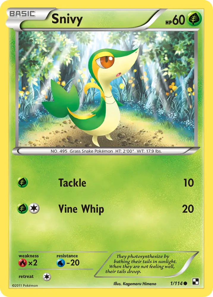 Snivy (1/114) (Cosmos Holo) [Black & White: Base Set] - Pokemon Single