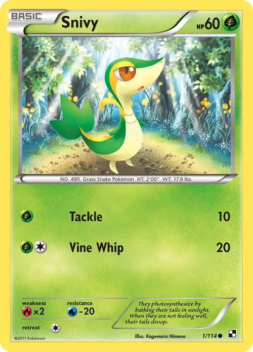 Snivy (1/114) (Cosmos Holo) [Black & White: Base Set] - Pokemon Single