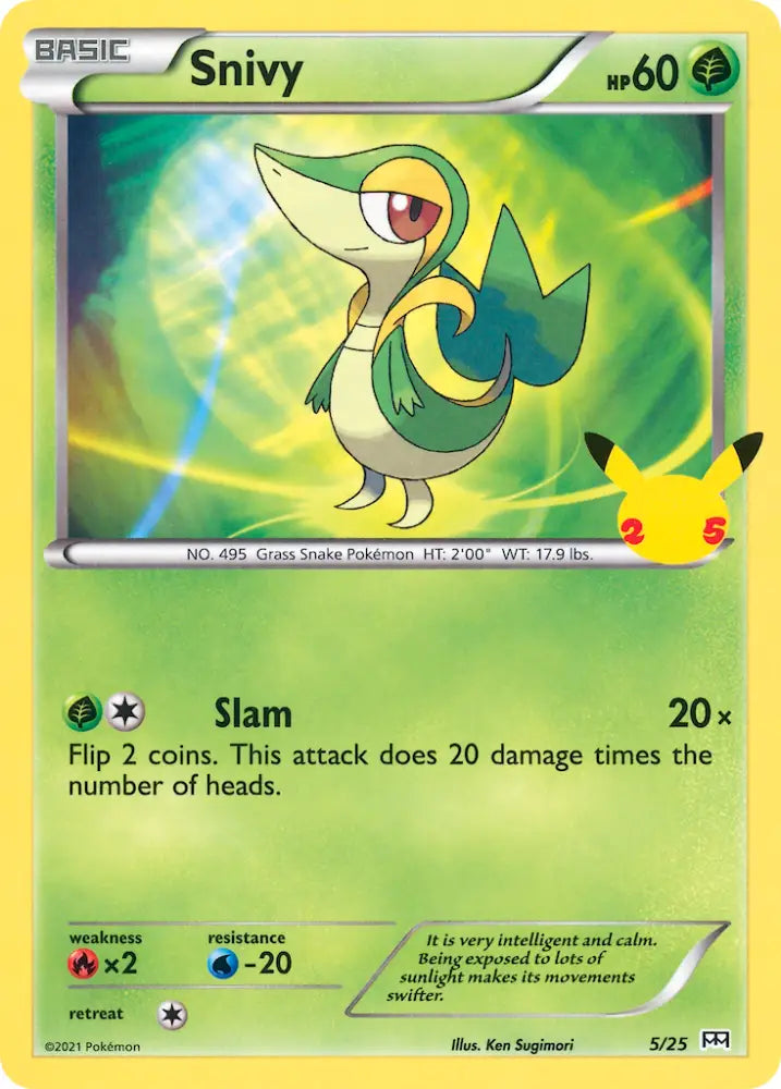 Snivy (5/25) [McDonald’s 25th Anniversary] - Pokemon Single