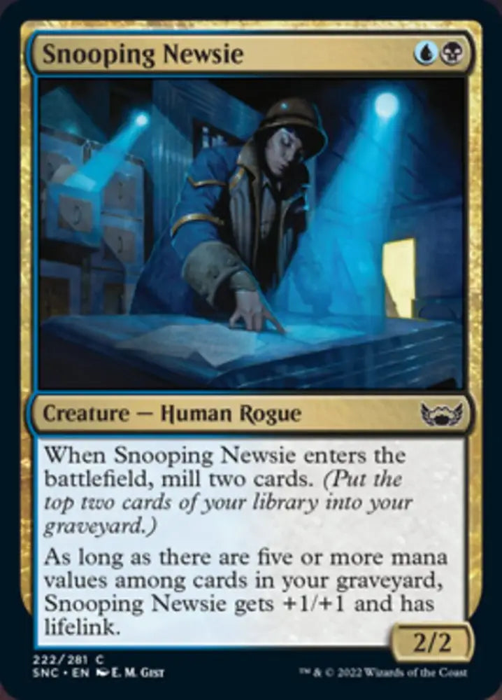 Snooping Newsie [Streets of New Capenna] - MTG Single