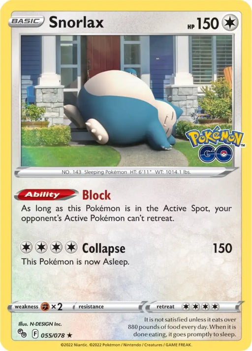 Snorlax (055/078) [Pokémon GO] - Pokemon Single