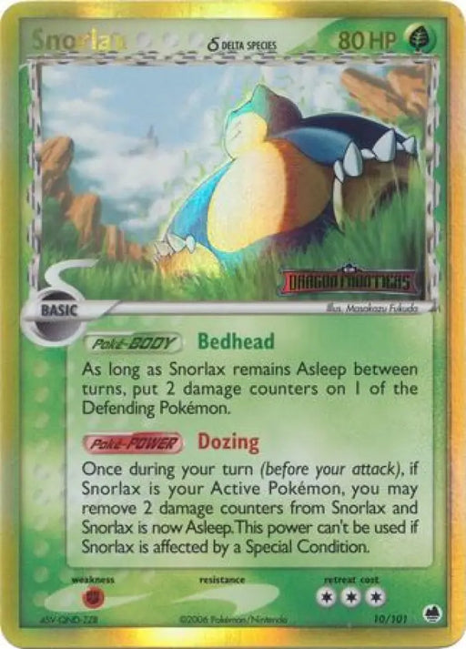 Snorlax (10/101) (Delta Species) (Stamped) [EX: Dragon Frontiers] - Pokemon Single