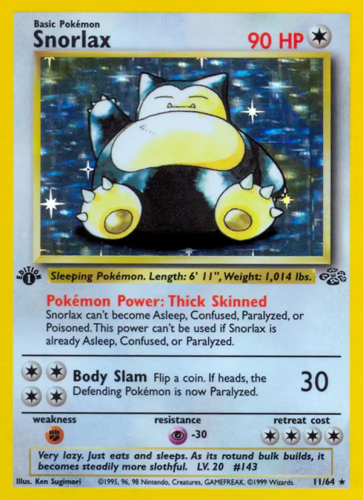 Snorlax (11/64) [Jungle 1st Edition] - Pokemon Single