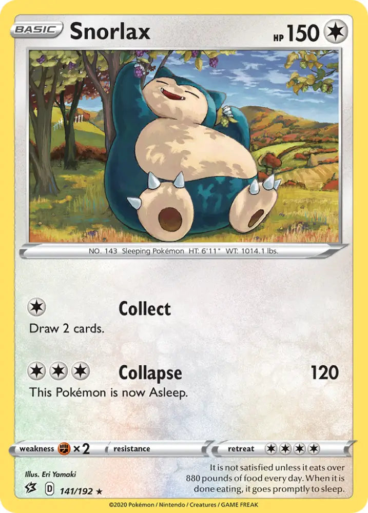 Snorlax (141/192) [Sword & Shield: Rebel Clash] - Pokemon Single