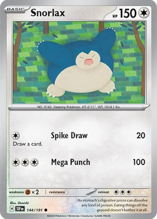 Snorlax (144/191) [Scarlet & Violet: Surging Sparks] - Pokemon Single
