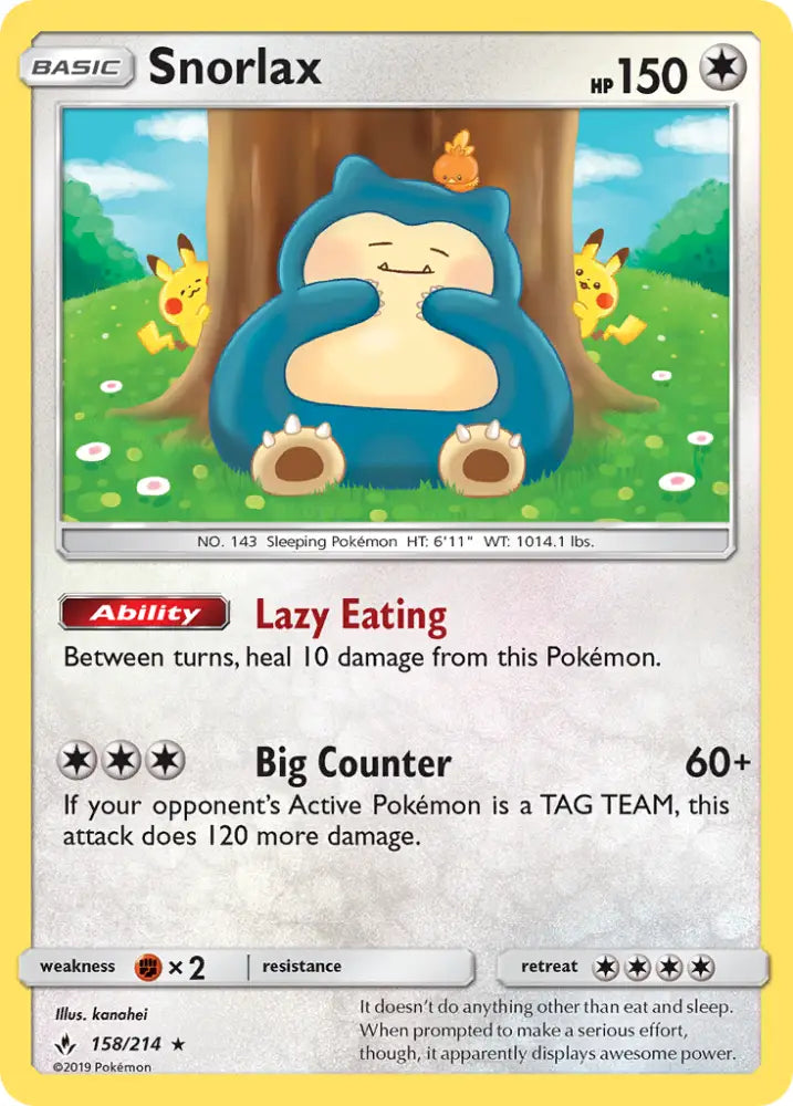 Snorlax (158/214) [Sun & Moon: Unbroken Bonds] - Pokemon Single