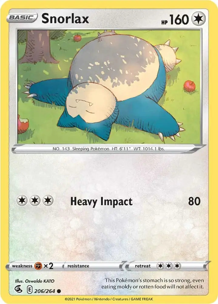 Snorlax (206/264) [Sword & Shield: Fusion Strike] - Pokemon Single