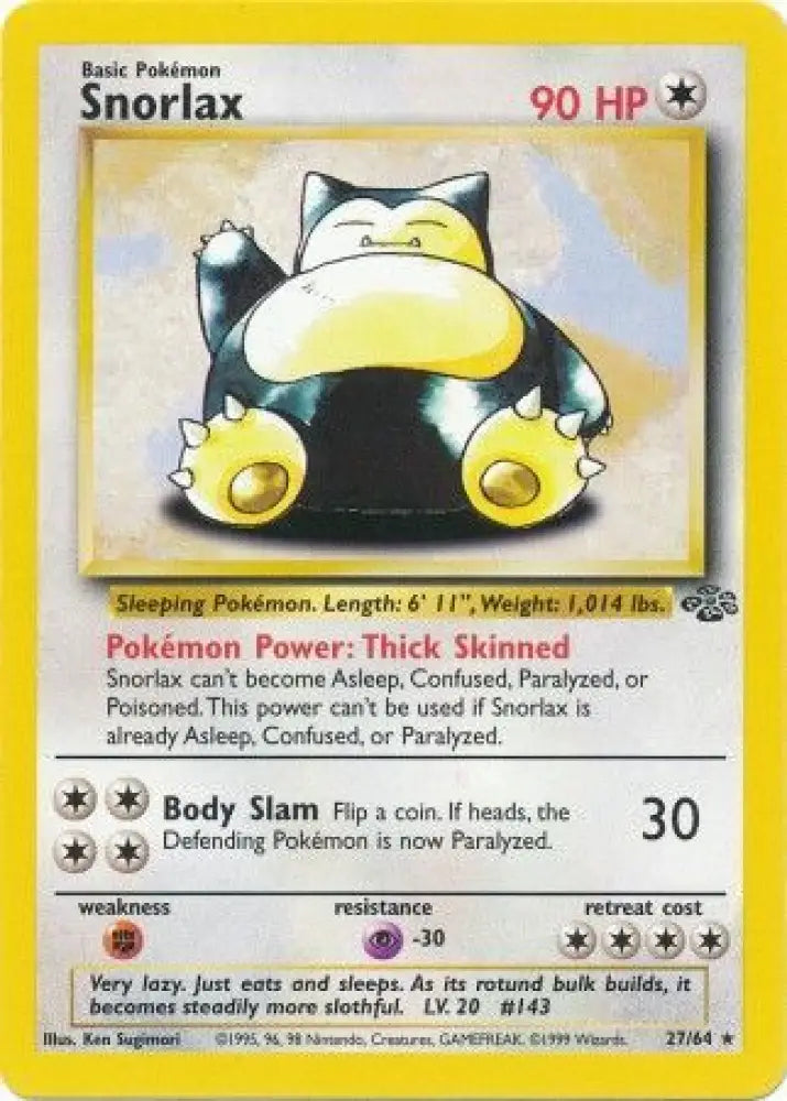 Snorlax (27/64) [Jungle Unlimited] - Pokemon Single