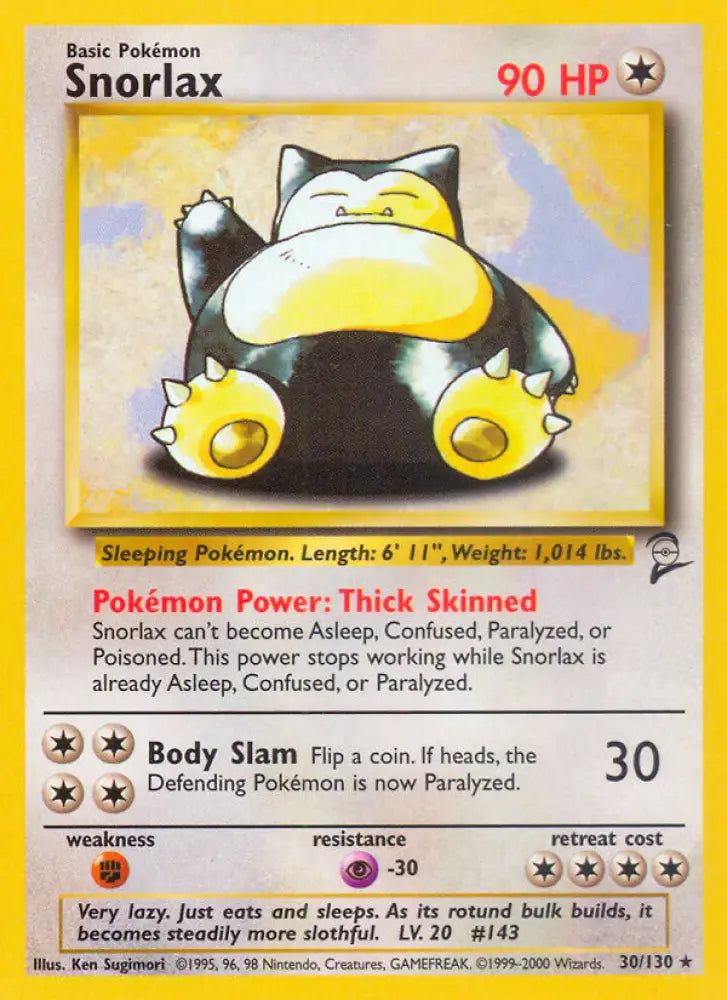 Snorlax (30/130) [Base Set 2] - Pokemon Single