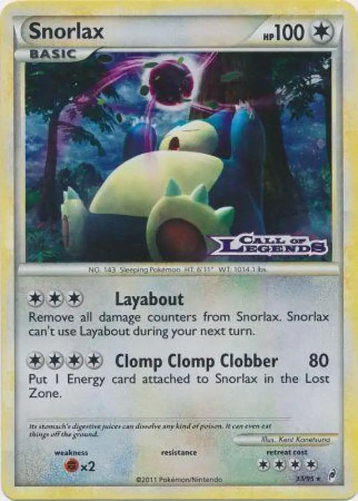 Snorlax (33/95) (Prerelease Promo) [Nintendo: Black Star Promos] - Pokemon Single