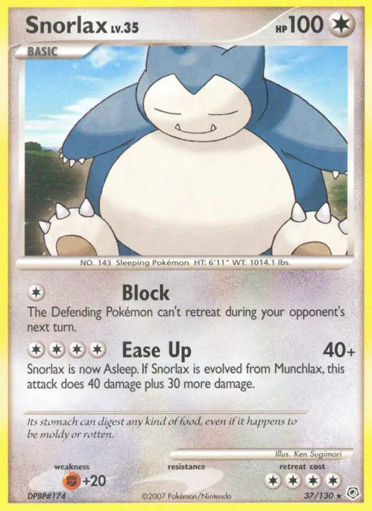 Snorlax (37/130) [Diamond & Pearl: Base Set] - Pokemon Single