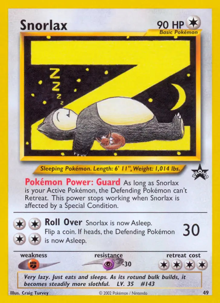 Snorlax (49) [Wizards of the Coast: Black Star Promos] - Pokemon Single