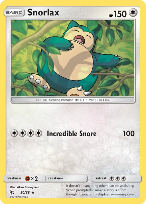 Snorlax (50/68) [Sun & Moon: Hidden Fates] - Pokemon Single